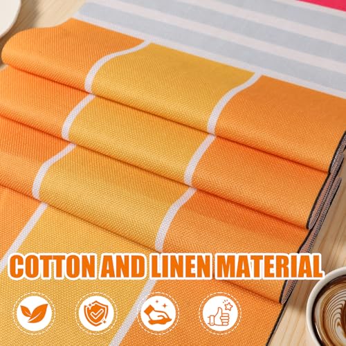 Pencil Table Runner for Back to School - 13x72 Inch Linen Table Decor
