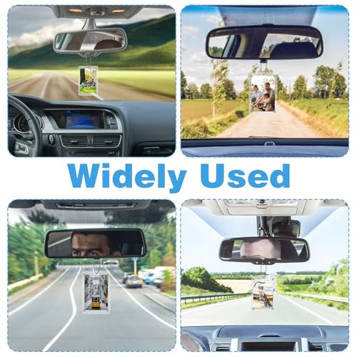 2PCS Magnetic Car Picture Holder - Acrylic Photo Frame for Rear View Mirror