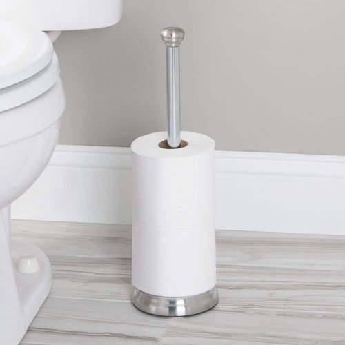 iDesign Brushed Stainless Steel Toilet Paper Holder, The York Collection