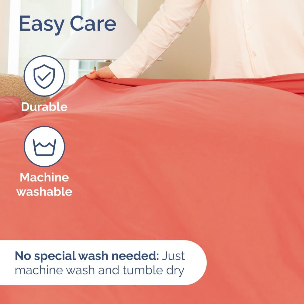 Skiennix Full XL Bed Sheet Set - Soft, Breathable & Cooling 4-Piece Luxury Bedding - Deep Pockets, Coral