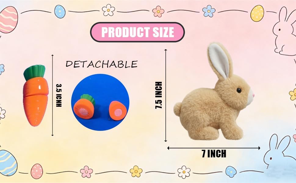 Skiennix Realistic Bunny Toy - Wiggling Ears & Twitching Mouth for Kids | Perfect Easter Gift