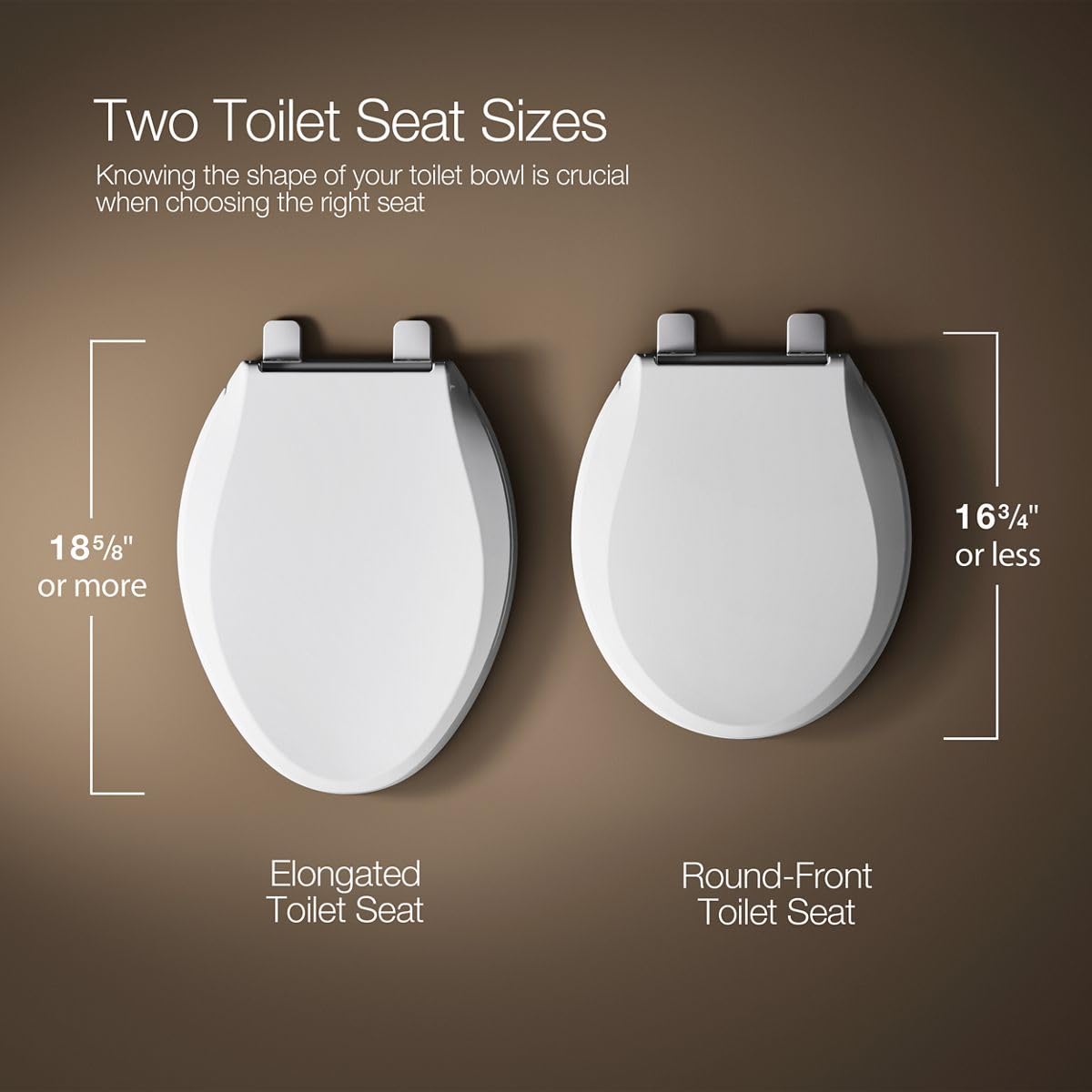 KOHLER K-7316-96 Cachet Quick-Release Round-Front Toilet Seat, Quick Attach Hardware, Easy to Clean, Color-Matched Plastic Hinges, Biscuit