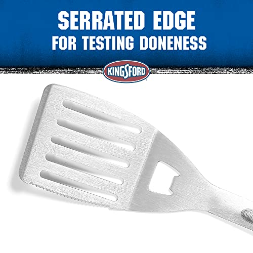 Kingsford Stainless Steel BBQ Grill Spatula with Red & Black Comfort Grip