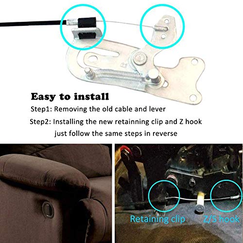 ttmagic Universal Recliner Release Pull Handle with 4.9" Cable - Type 1