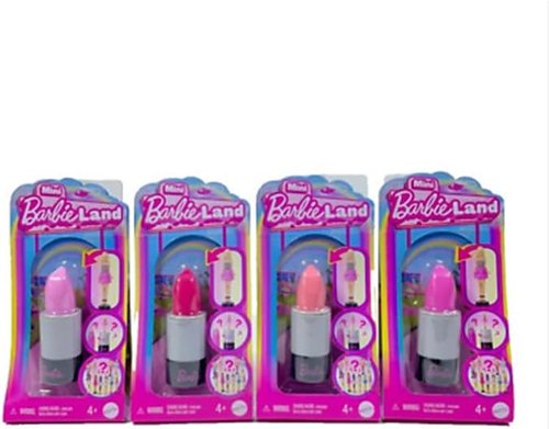 Barbie Mini Fashionistas Dolls - 1.5-Inch Surprise Reveal in Lipstick Tube | Pack of 4