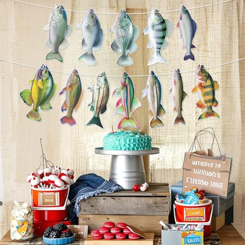 Gone Fishing Hanging Banner - Fish Birthday Party Decorations