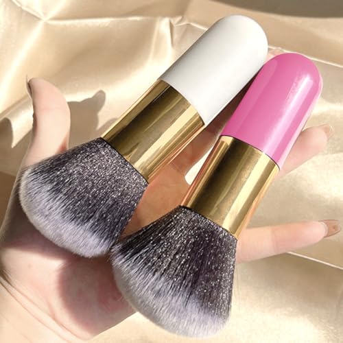 SruidyLady Pink Travel Makeup Brush for Foundation and Powder