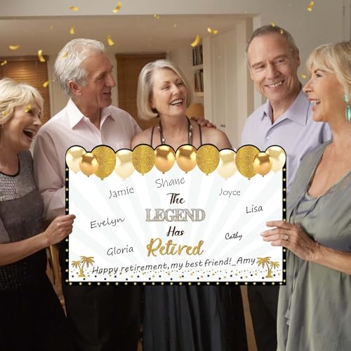 Jumbo Retirement Card for Coworkers, Large Signature Guestbook - 22x14.7"