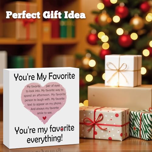 Unique Wooden Box Sign - Romantic Gift for Him & Her