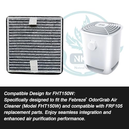 FRF105 HEPA Replacement Filter for Febreze OdorGrab FHT150W (2-Pack)