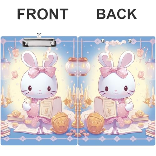 Decorative A4 Wooden Clipboard Cute Rabbit Design Letter Size