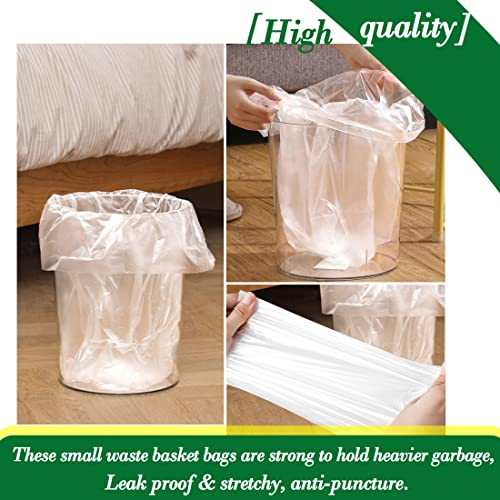 Hommaly 2 Gallon Mini Clear Trash Bags - 120 Count - Unscented