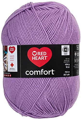 Red Heart Comfort Yarn Lavender 454g/16oz, 867 Yards - Washable Acrylic