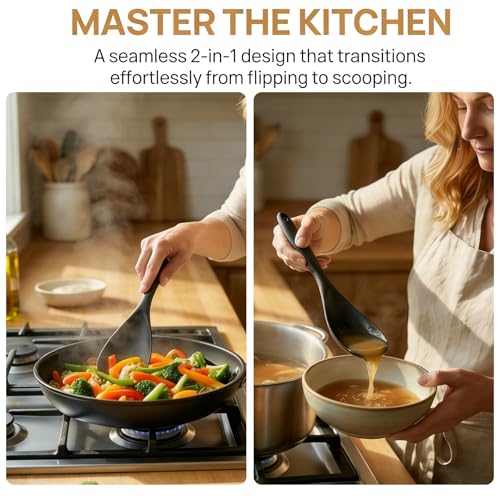 GZXTSKY Silicone Cooking Spatula Spoon - Heat Resistant, BPA-Free