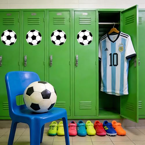 18 Pcs Soccer Party Cutouts - 7-inch Double-Sided Cardstock Soccer.18