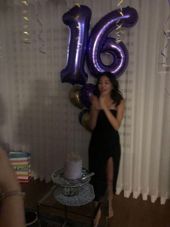 Purple Number 10 Balloon - 40 Inch 10th Birthday Decoration for Girls & Boys Party Supplies