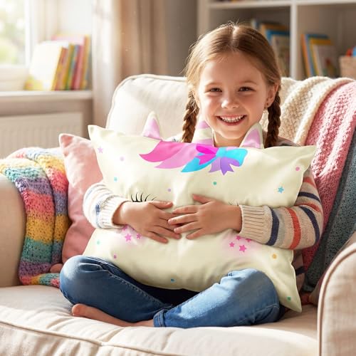 3D White Unicorn Toddler Pillowcase 13x18 inches Kids Bed Pillow Cover