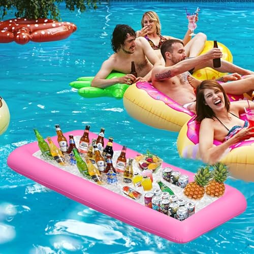 Inflatable Ice Buffet Serving Tray - Heavy-Duty Drink Cooler for Parties