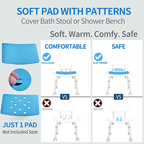 MINIVON Non-Slip Shower Stool Mat with Adhesive Backing - Waterproof & Quick Dry
