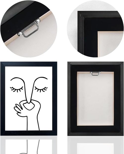 AIANHUA Bathroom Wall Art - Humorous Black and White Canvas Print | Modern Minimalistic Decor