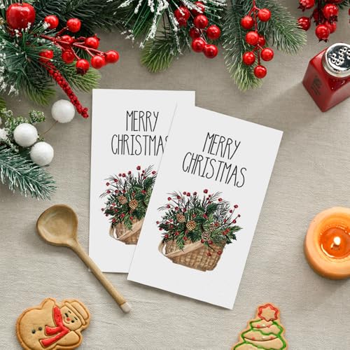 100 Christmas Disposable Paper Napkins Holly Berry Holiday Party Decor