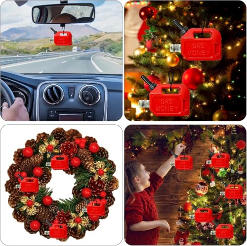 3PCS Gas Can Christmas Ornament, Funny Cash Money Holder Gift for Adults