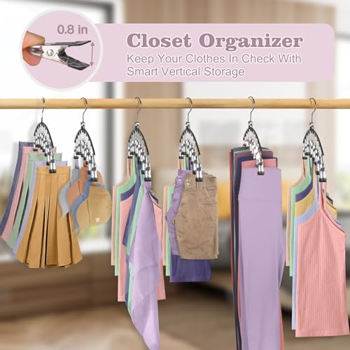 Black Legging Organizer with 360° Swivel Hook - 2 Pack Pants Hanger