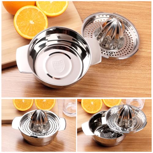Stainless Steel Manual Citrus Juicer - Portable Lemon & Lime Hand Squeezer