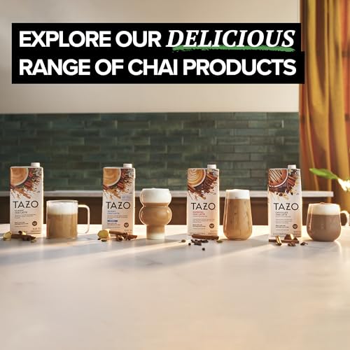 TAZO Decaf Chai Latte Black Tea Concentrate, 32 oz Carton