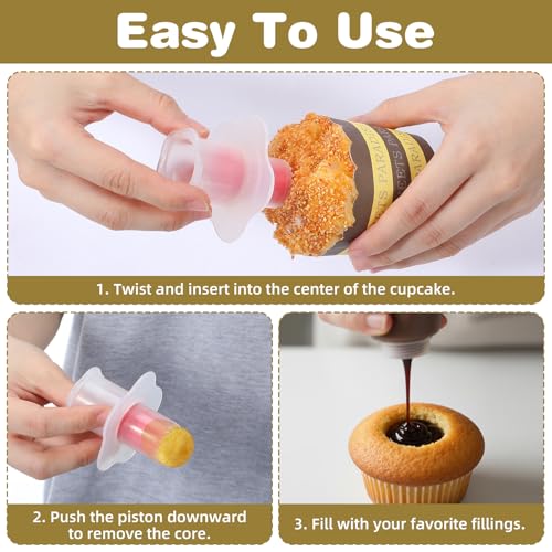 2-Piece Cupcake Corer Set - Muffin Filler Tool for Baking