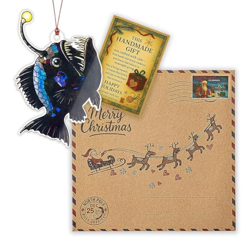 Anglerfish Christmas Ornament 2026 - Unique Nautical Holiday Decor