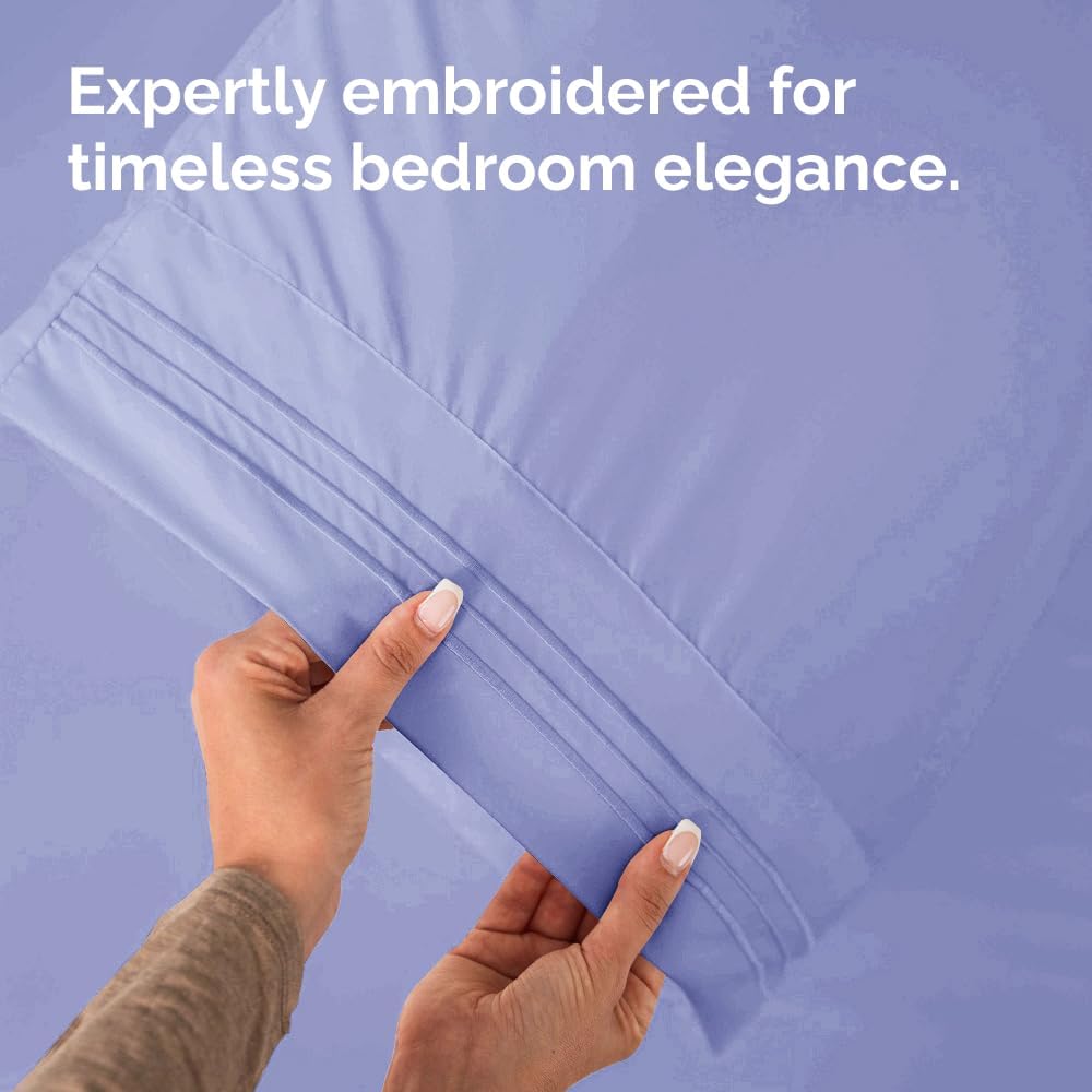 Queen Pillow Cases by [Brand Name] - Ultra Soft Hotel Quality Covers | Wrinkle-Free & Fade Resistant - 2 Piece Set in Lavender