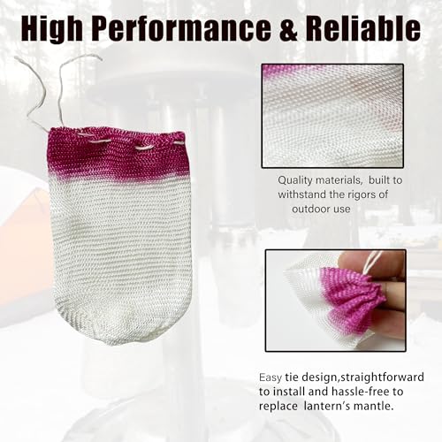 20-Pack Propane Lantern Mantles- U-Shape Design for Propane Lamps-String Tie for Outdoor Camping Lanterns