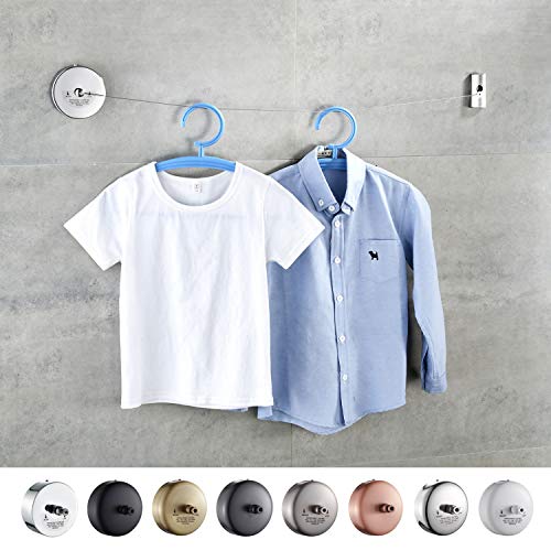JOOM Retractable Clothesline - 9.2 Feet Stainless Steel for Laundry & Bathroom