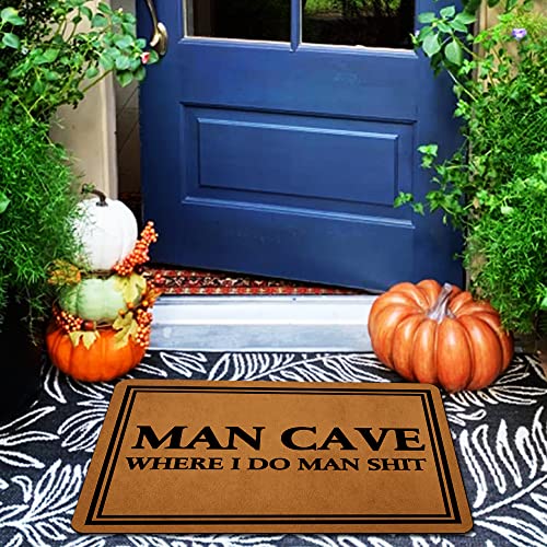 Ytanie Man Cave Doormat - Funny Welcome Mat for Front Door
