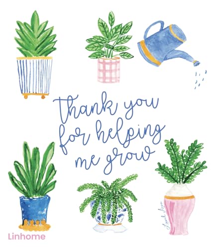 Linhome Thank You for Helping Me Grow Swedish Dishcloth, Reusable
