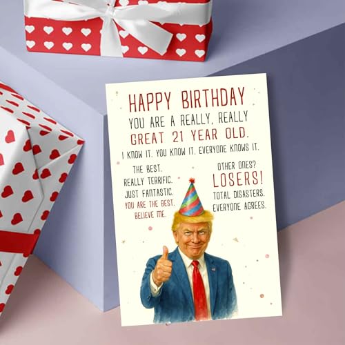 Funny 21st Birthday Card for Him or Her - Premium Quality Keepsake