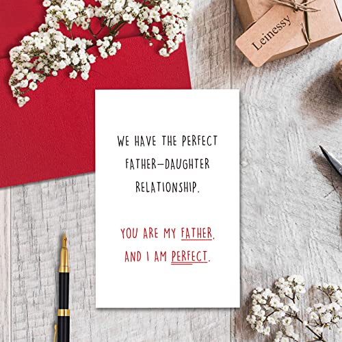 Funny Father's Day Card for Dad from Daughter - Humorous 8" x 5.3"