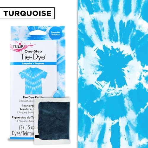 Tulip One-Step Tie-Dye Refill Pack - Turquoise, 3 Dissolvable Packets