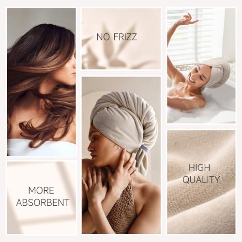 Umisleep Microfiber Hair Towel Wrap - Super Absorbent & Soft, 41" x 22"
