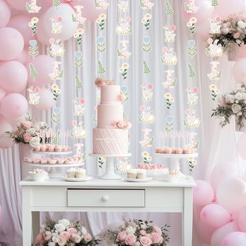 One Silly Goose Birthday Decorations Set - 6 Pink Paper Garlands