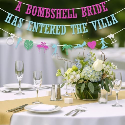 Bombshell Bride Beach Bachelorette Party Banner - Pre-Strung Decor