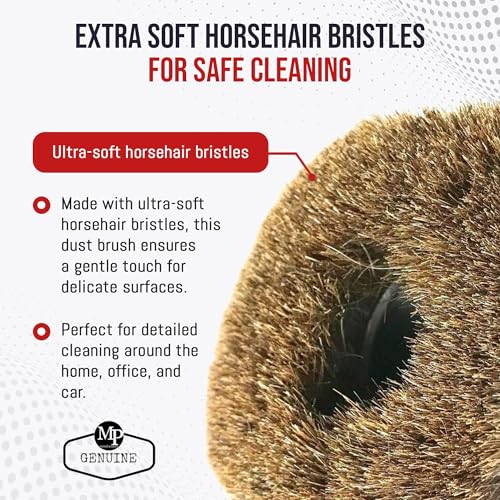 Horse Hair Vacuum Brush Attachment for Hard Floors & Delicate Surfaces - 1-1/4" Compatible
