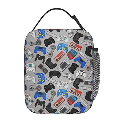 Insulated Video Game Controller Lunch Bag for School, Work, and Travel