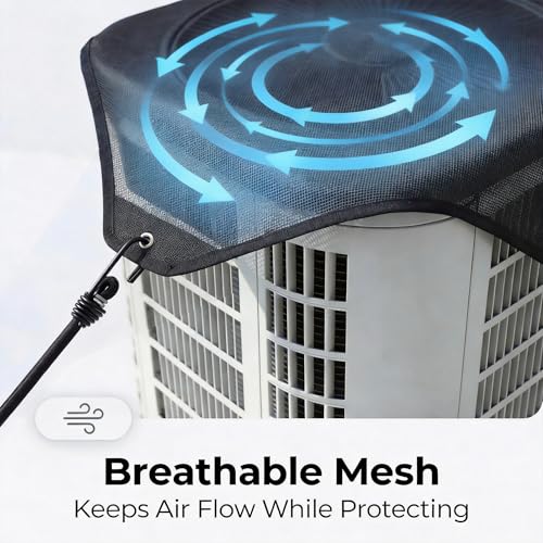 Moorrlii Waterproof AC Cover for 36'' x 36'' Outside Unit with Zipper & Air Vents