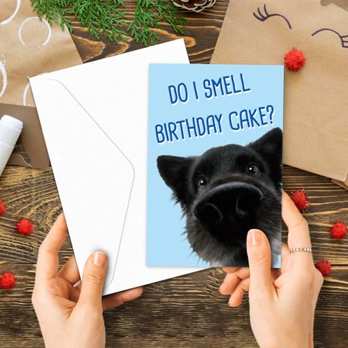 Funny Birthday Card with Glitter & Envelope - 8x5.3 Inch Humor