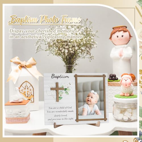 Baptism Photo Frame for Boys & Girls with Gift Box - 4" x 6" Keepsake