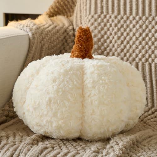 Pumpkin Decorative Pillow - Plush Autumn Cushion for Couch & Bed
