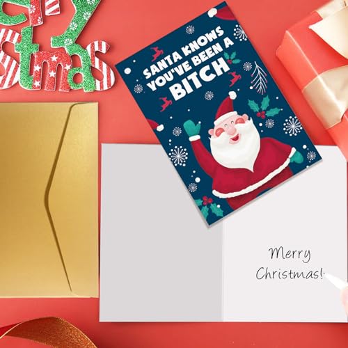 Spercy Hilarious Christmas Card for Bestie - Funny Holiday Card