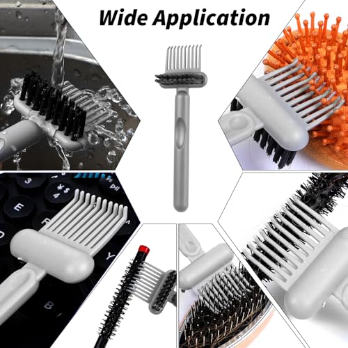 Yuanchu 2-in-1 Hair Brush Cleaner Tool - Dual-Sided Grey Comb